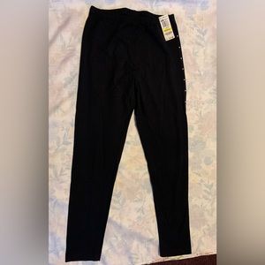 Black Crop Pant with Beaded Sideleg